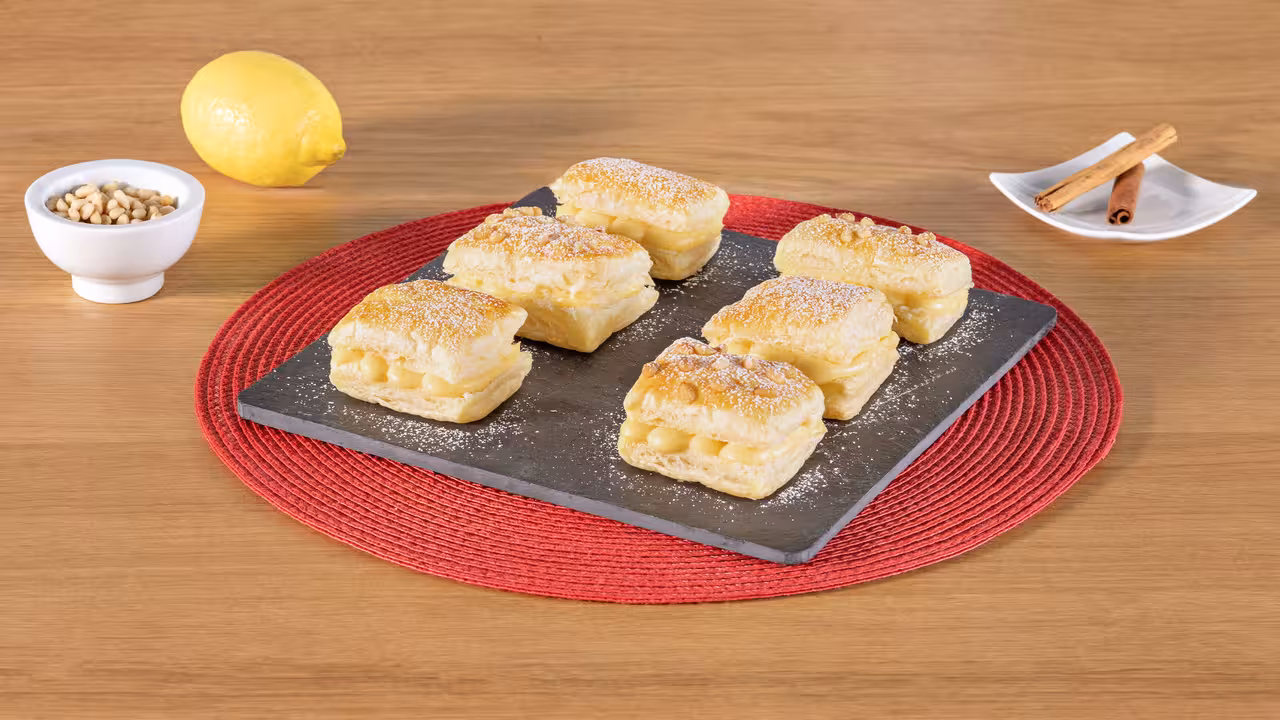 Hojaldres rellenos de crema