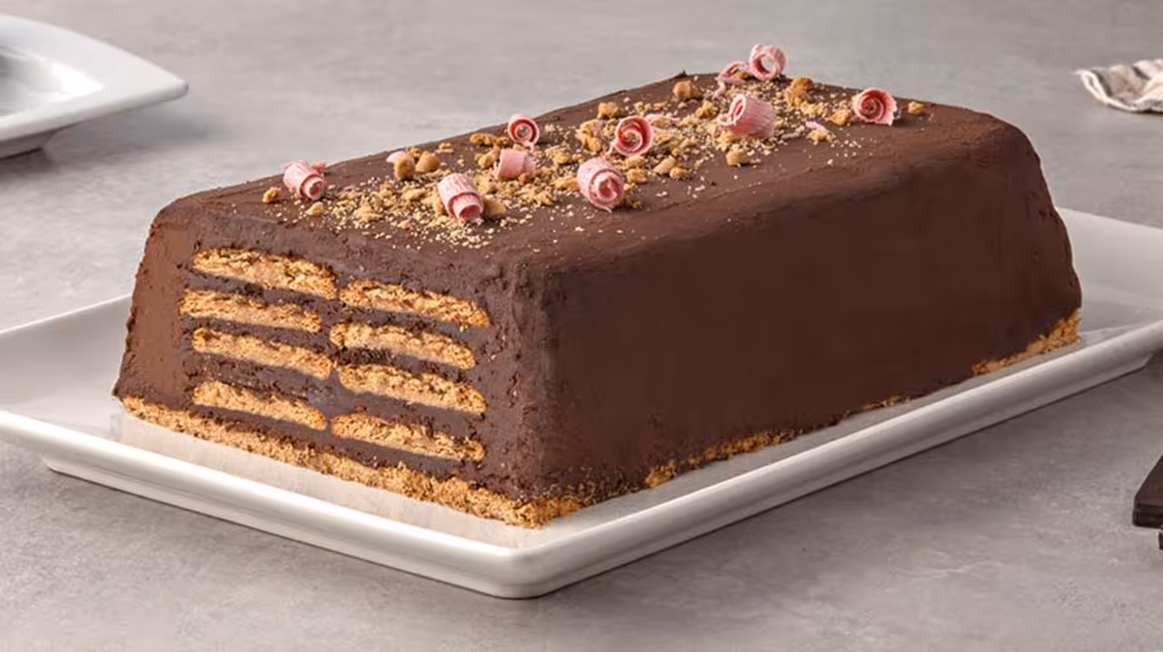 Tarta de galletas y chocolate
