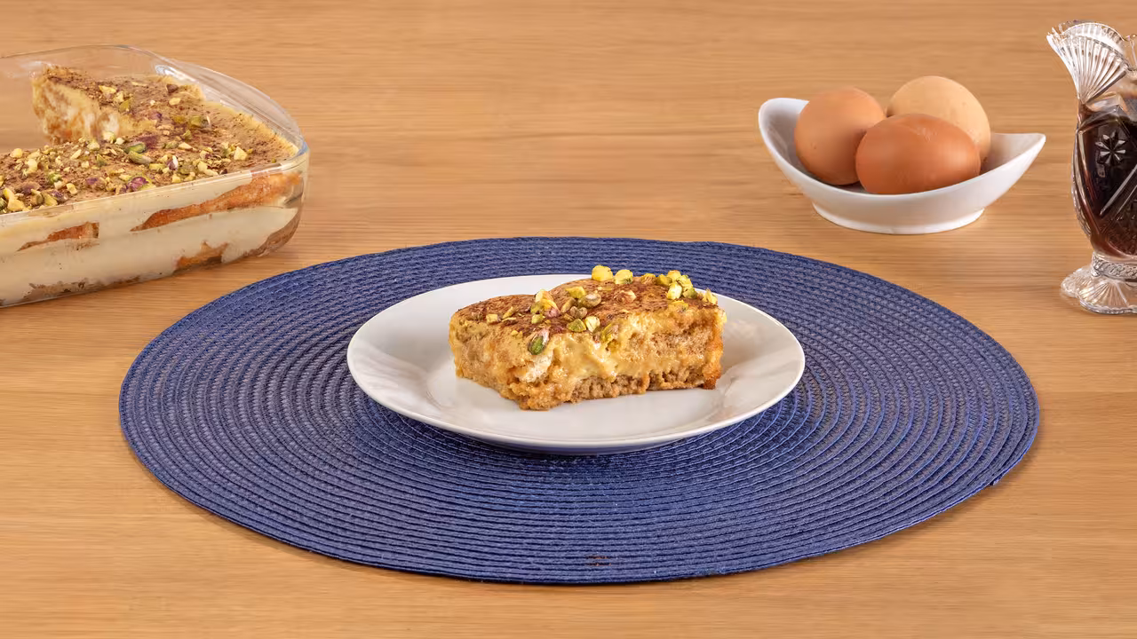 Tiramisú de pistacho