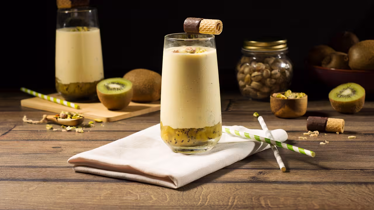 Sorbete de yogur y kiwi