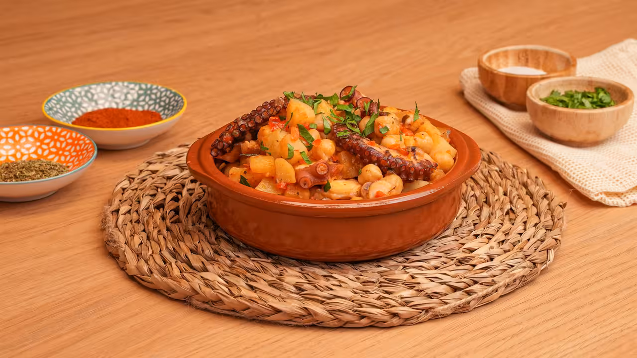Ropa vieja de pulpo