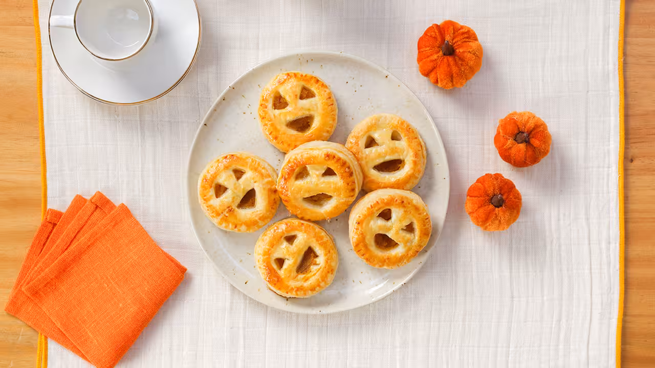 Hojaldres de calabaza para halloween