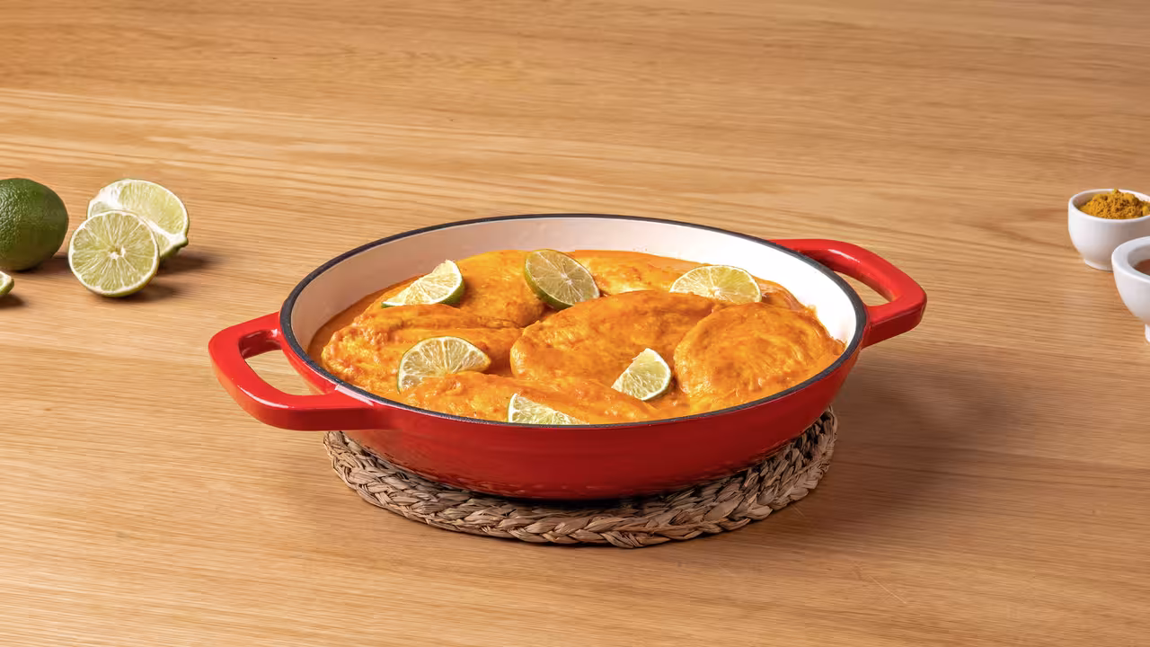 Pollo con coco y lima