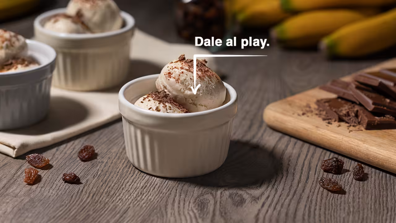 Helado de plátano