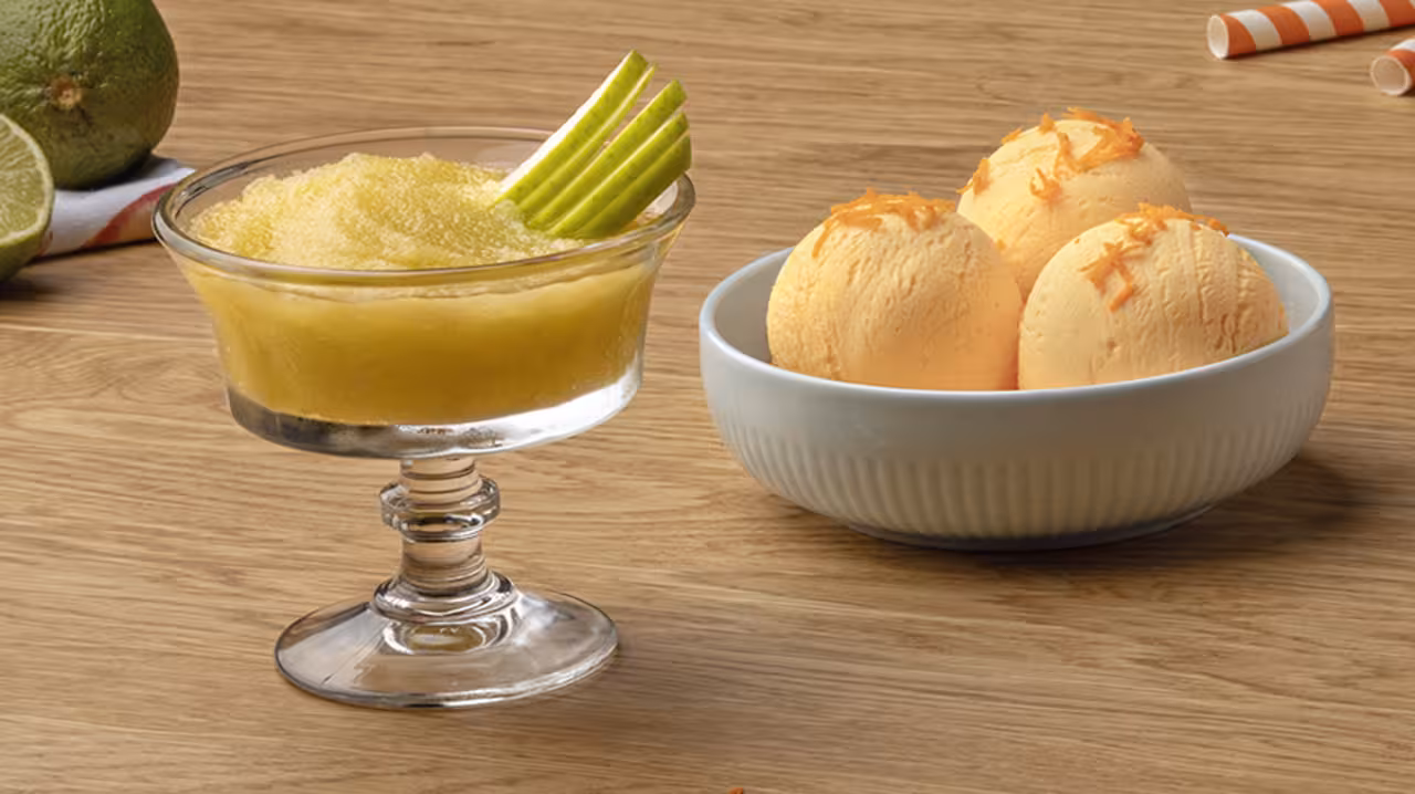 Helado y sorbete de frutas