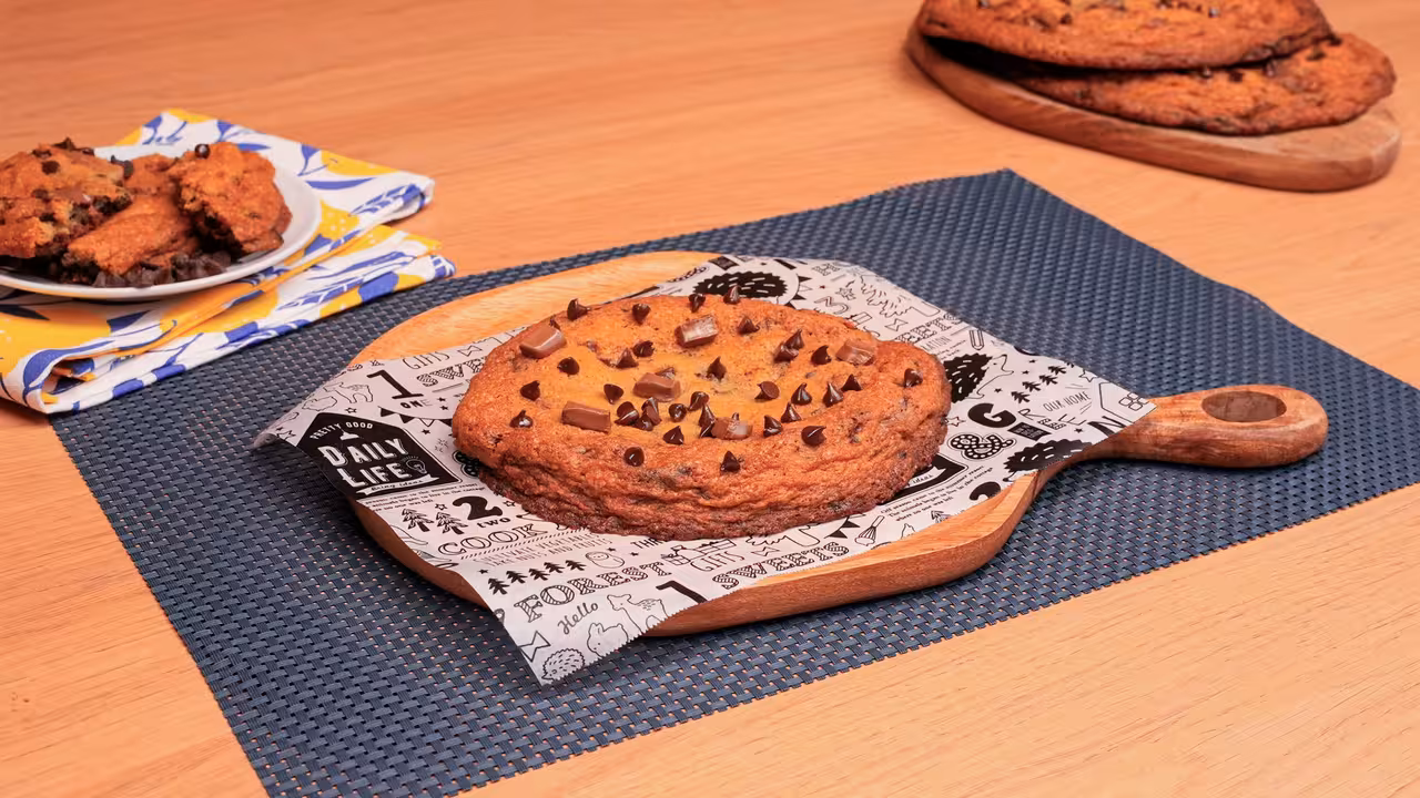 Cookies gigantes con chispas de chocolate