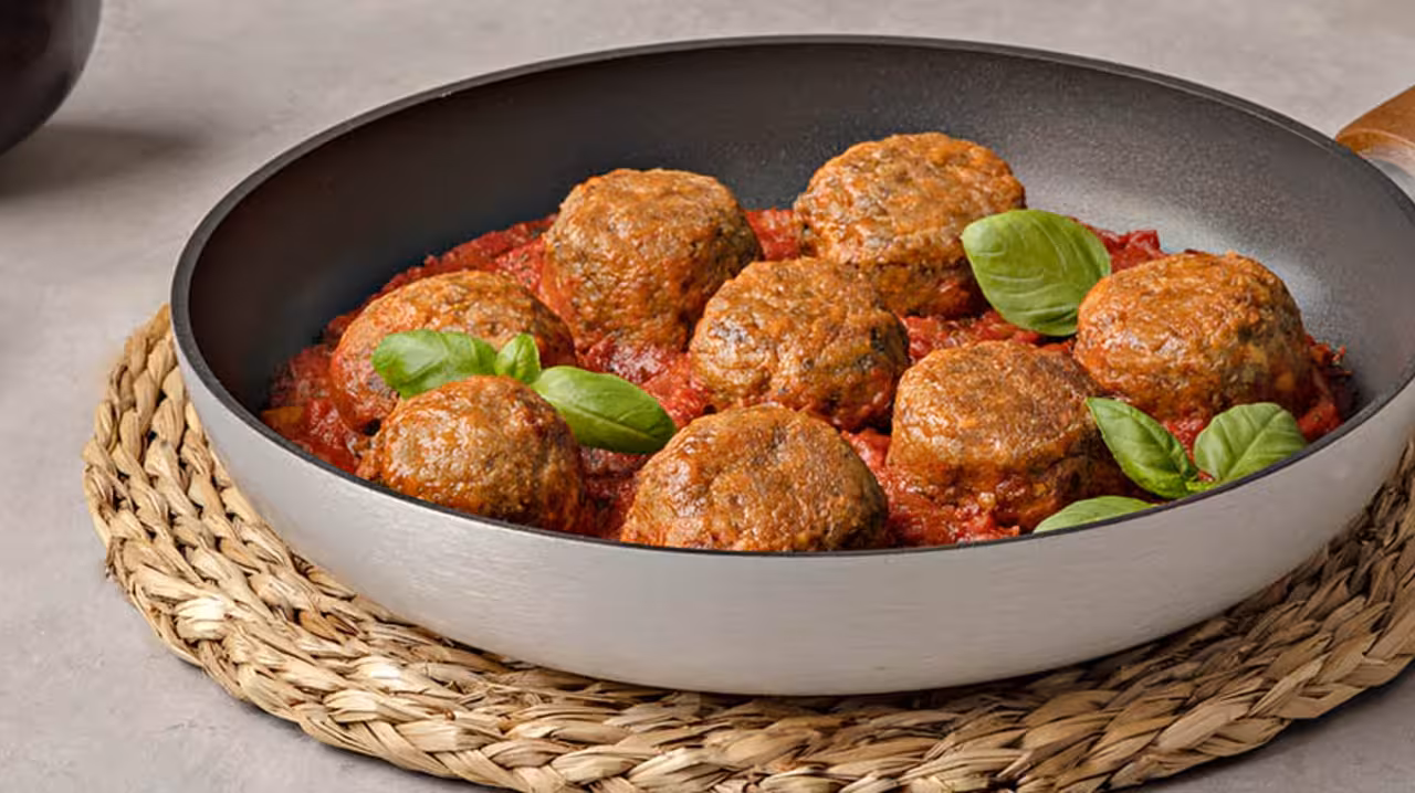 Albóndigas vegetarianas con berenjena