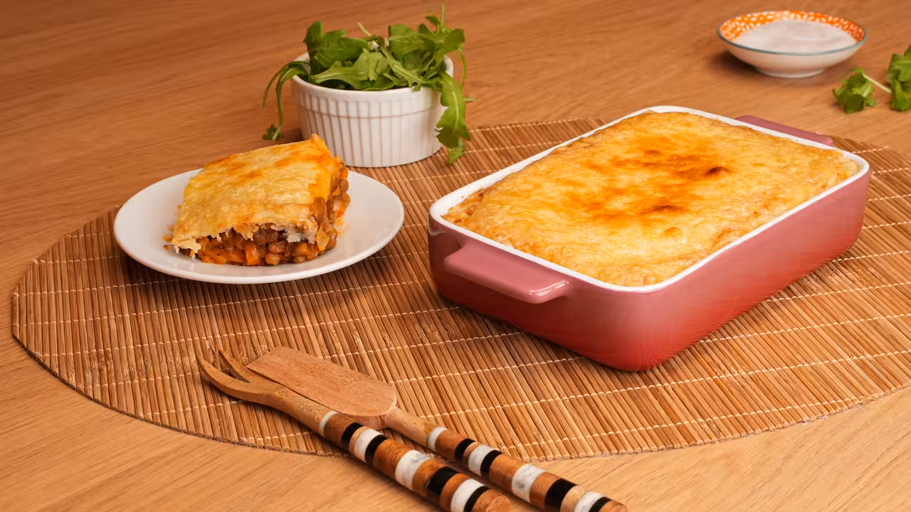 Pastel de lentejas y papas