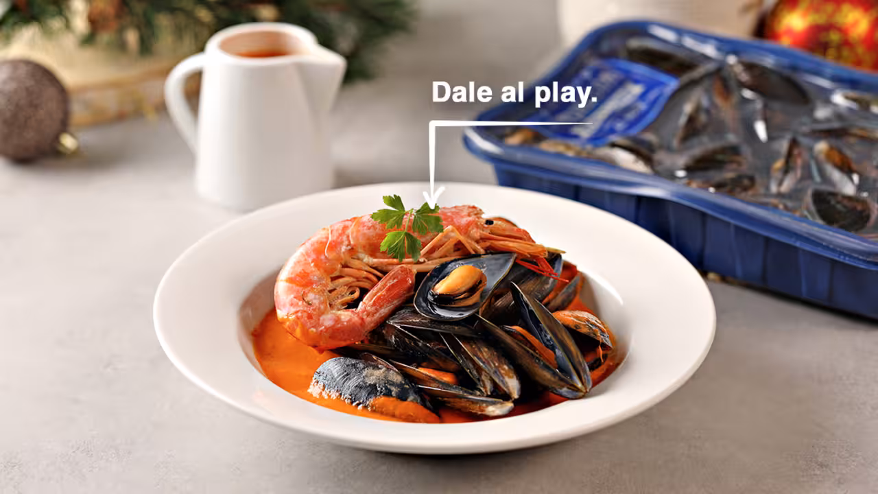Mejillones al vapor con salsa de piquillos