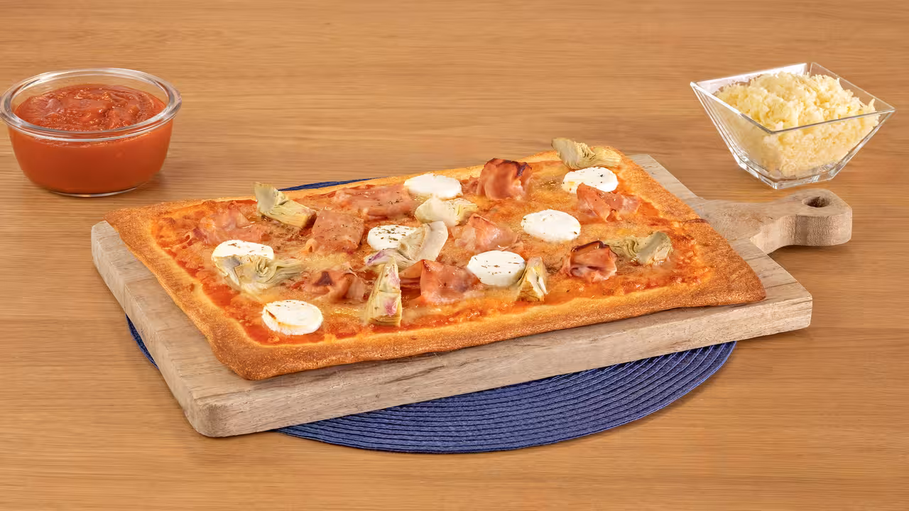 Pizza con alcachofas