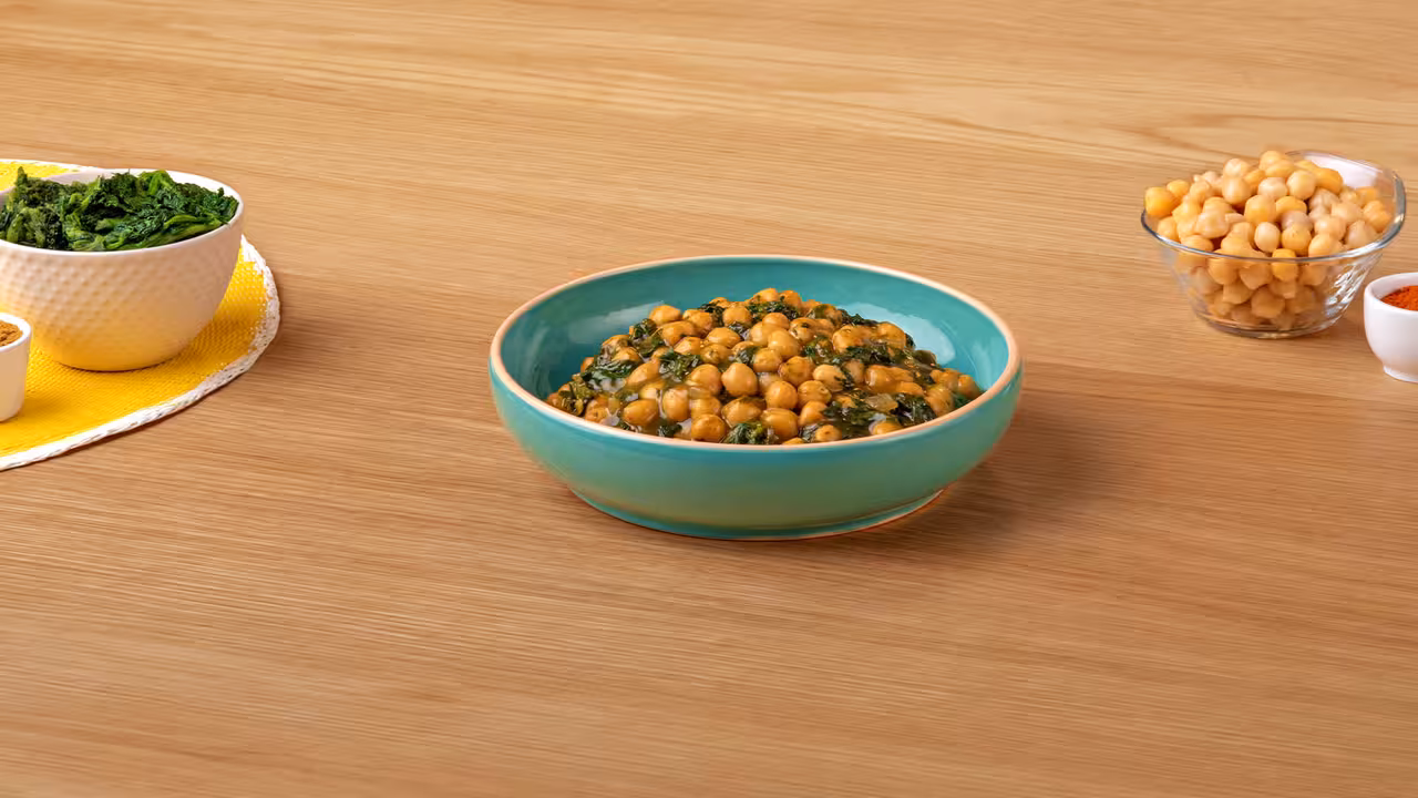 Garbanzos con espinacas