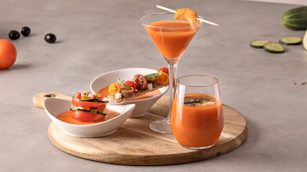 Cómo decorar gazpacho y salmorejo