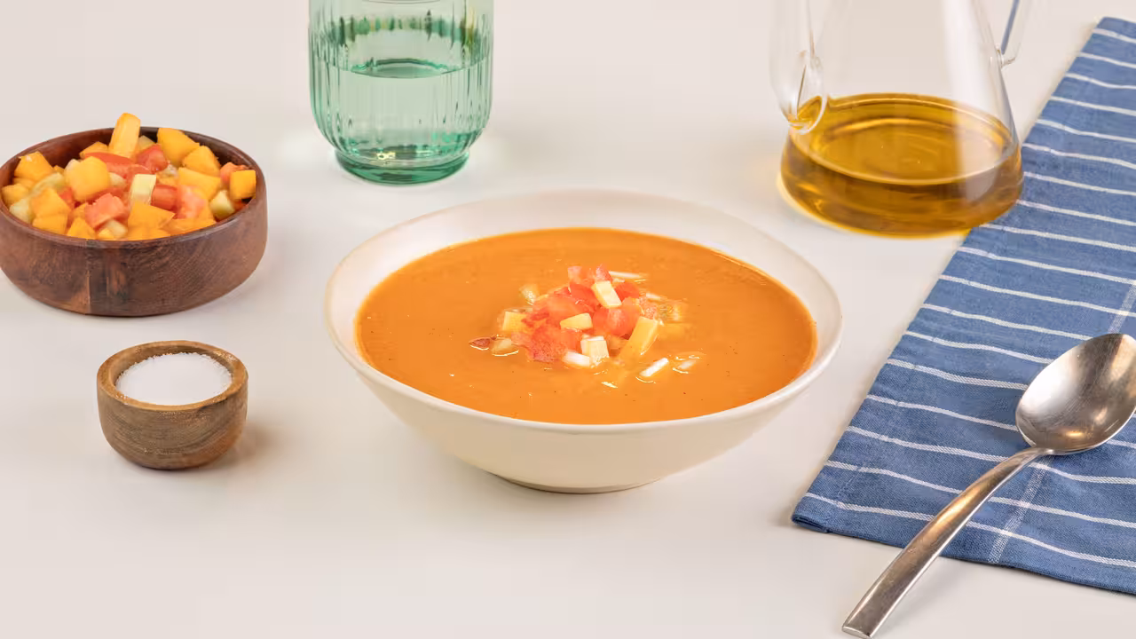 Gazpacho de melocotón