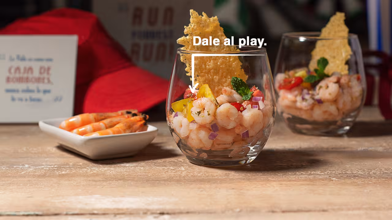 Cóctel de gambas al estilo Forrest Gump