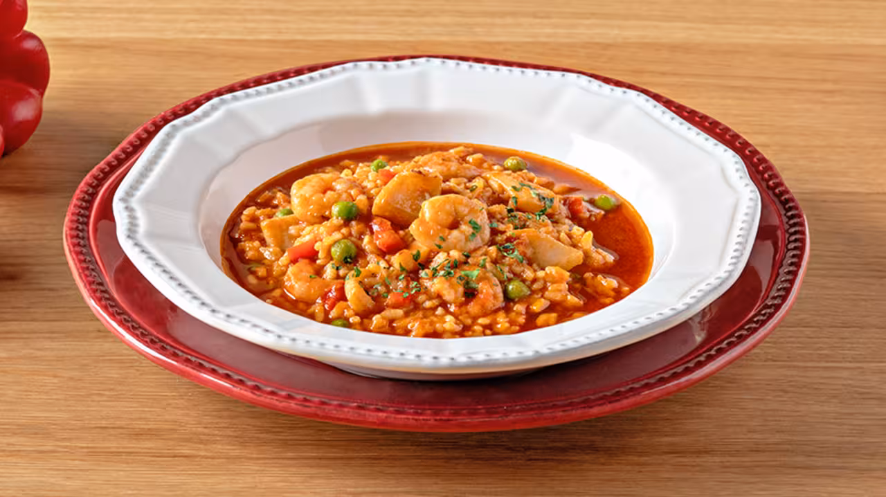 Arroz caldoso con sepia y gambas