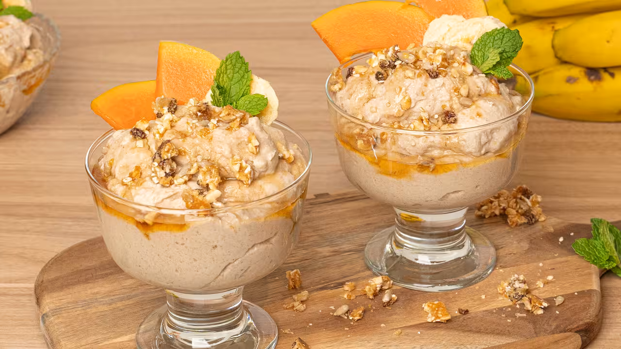 Mousse de plátano y gofio