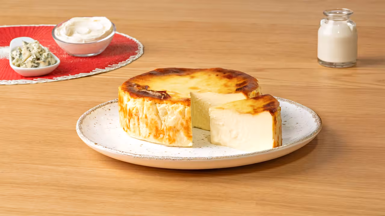 Tarta de queso en freidora