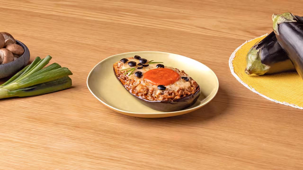 Berenjenas rellenas con carne picada