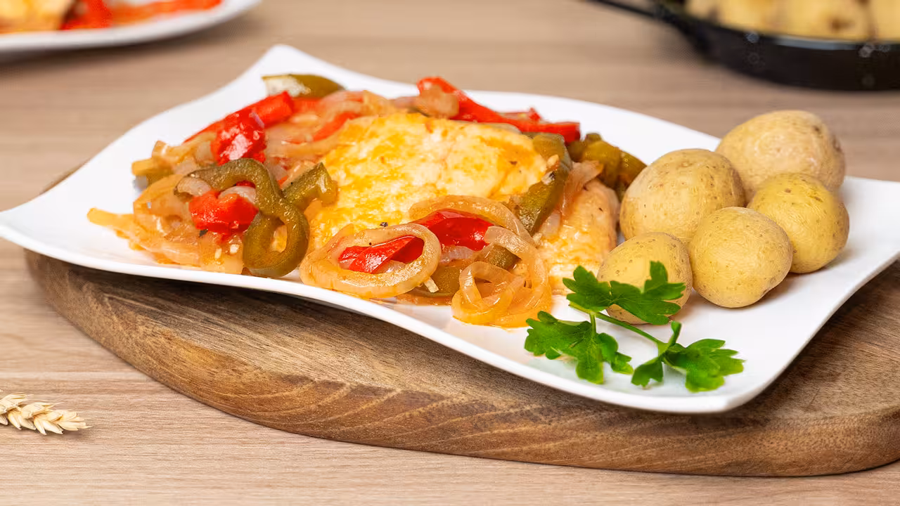 Dorada encebollada al estilo canario