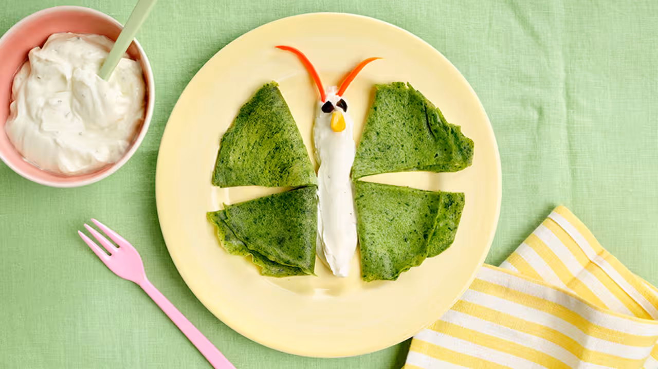Crepes saladas de espinacas