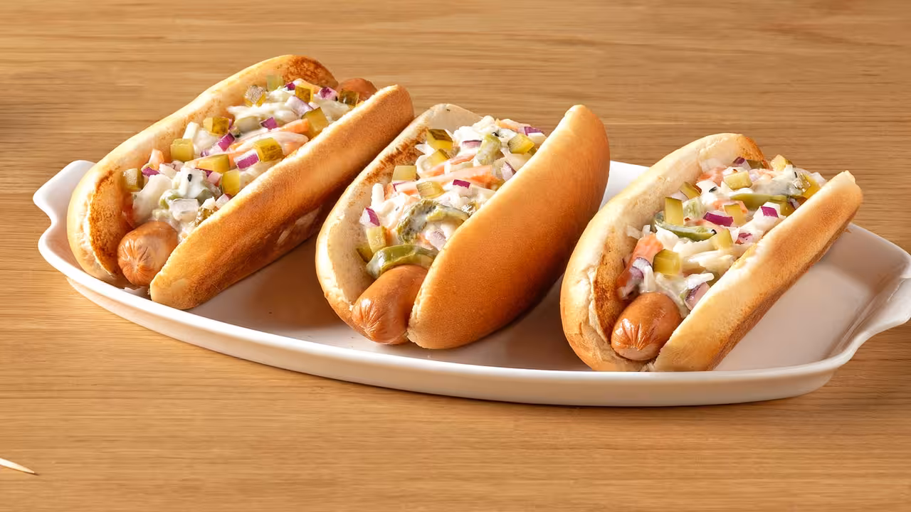 Hot dog con coleslaw