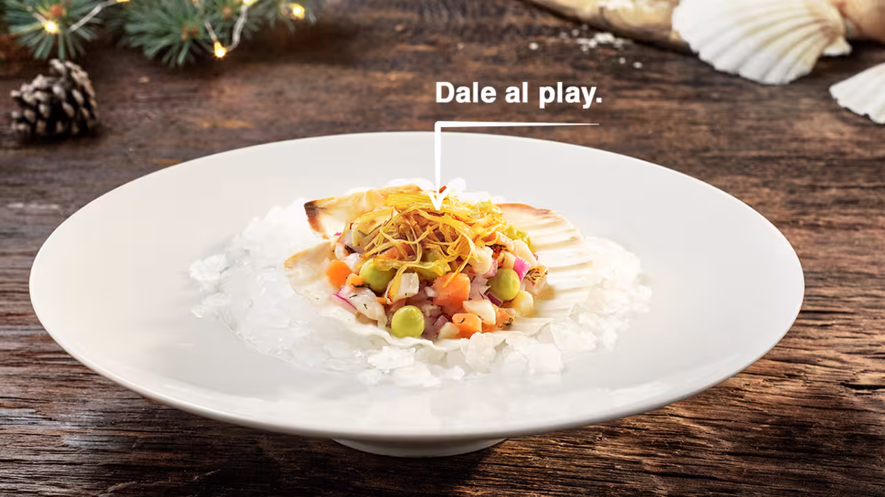 Tartar de vieira y salmón ahumado