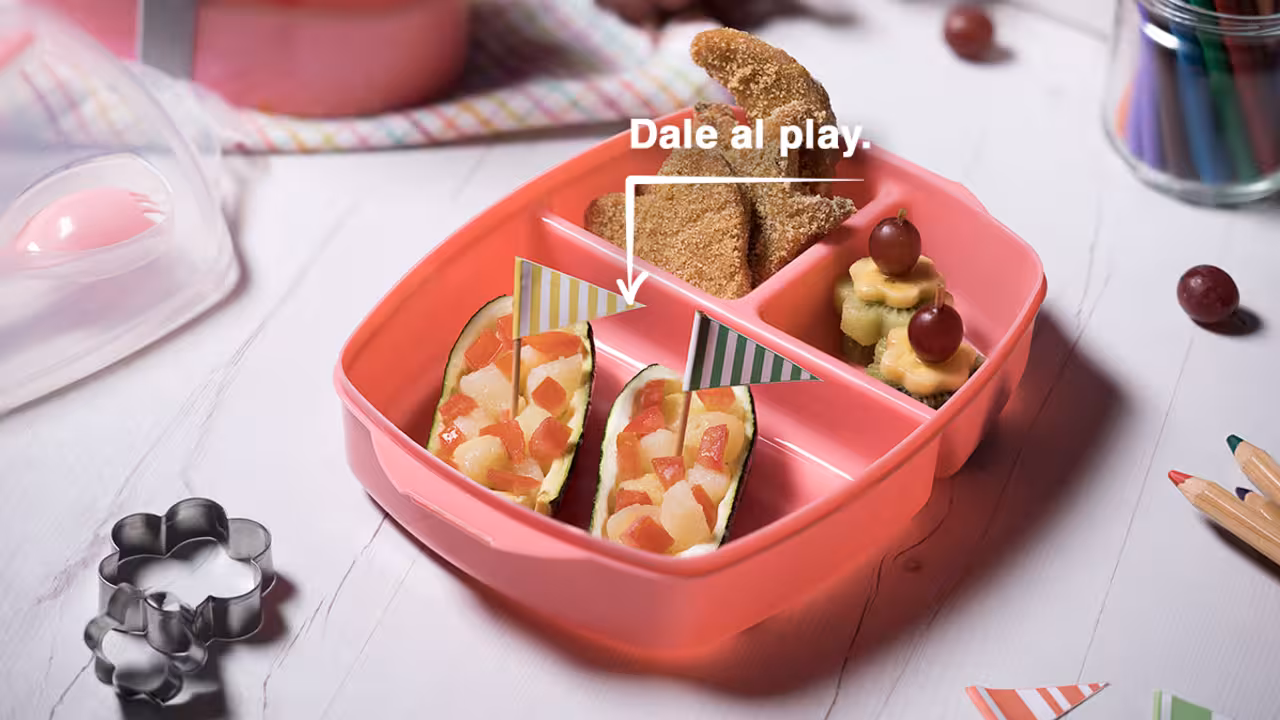 Barquitos de calabacín y nuggets para llevar