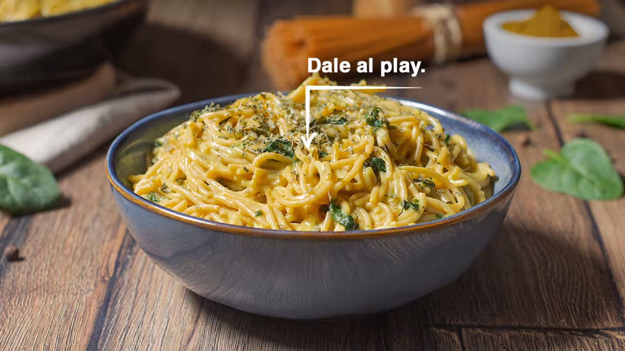 Pasta al curry sin lactosa