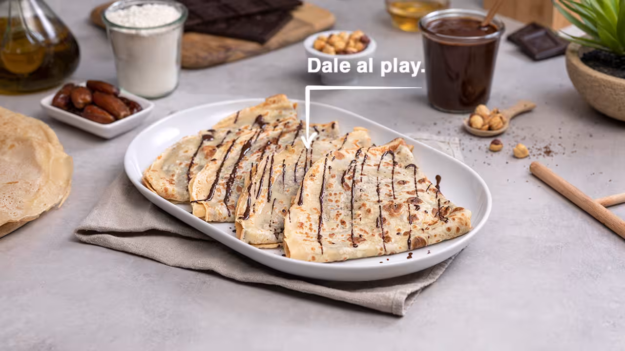 Crêpes con crema de cacao