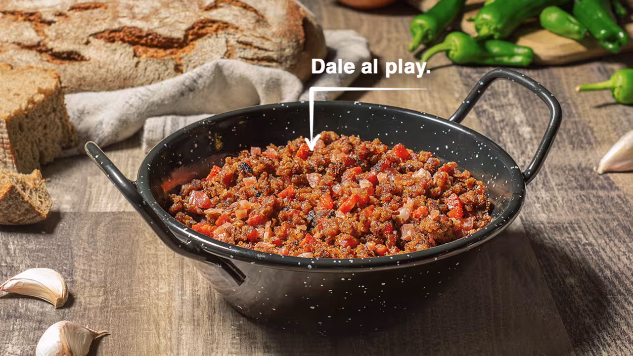 Migas de pastor con pan de centeno