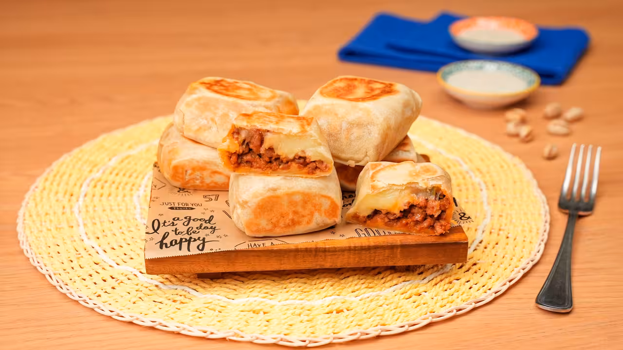 Paquetitos de carne y queso
