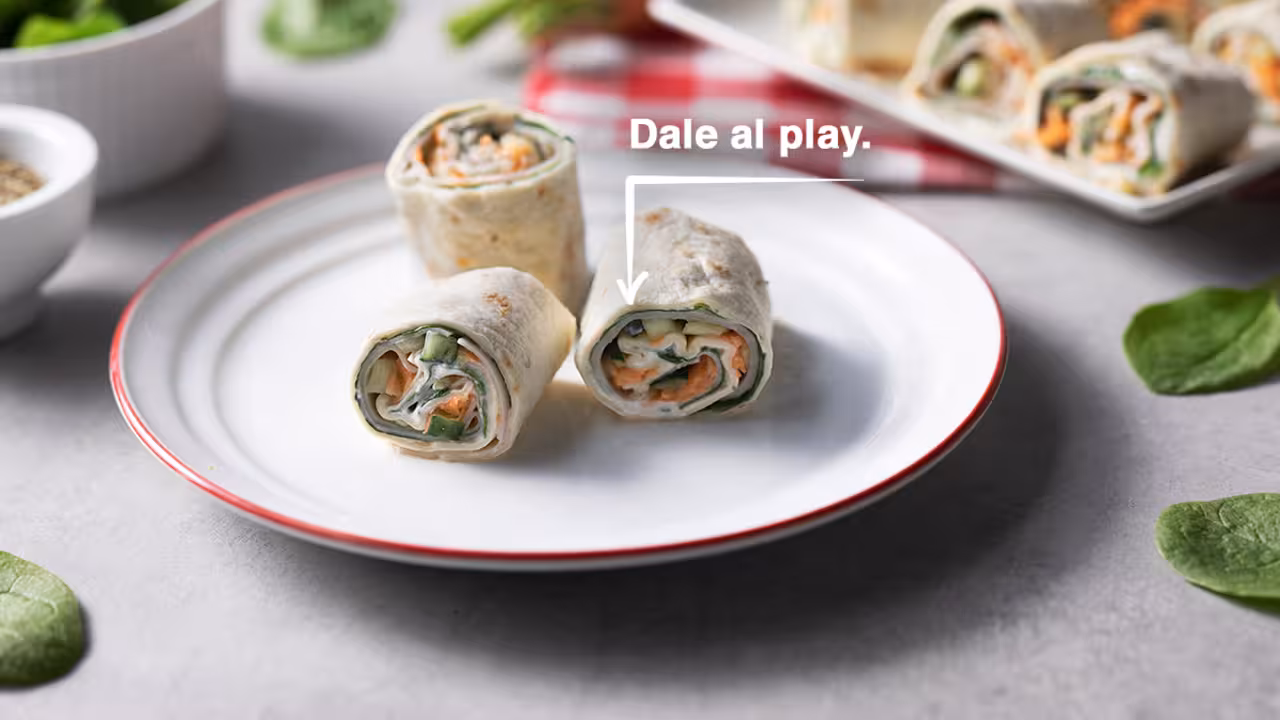 Rollitos de pavo y verduras