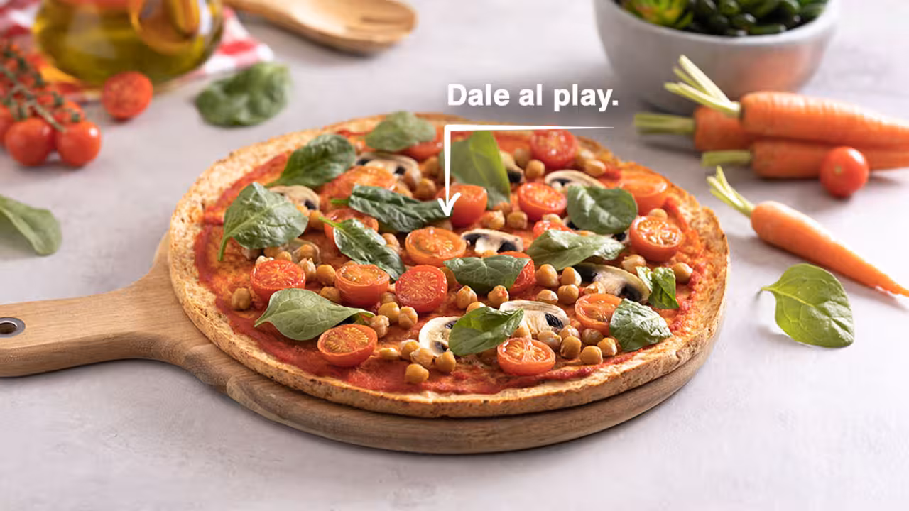 Pizza vegana de verduras