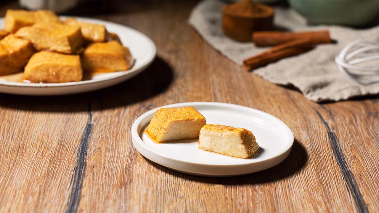 Leche frita al horno sin lactosa