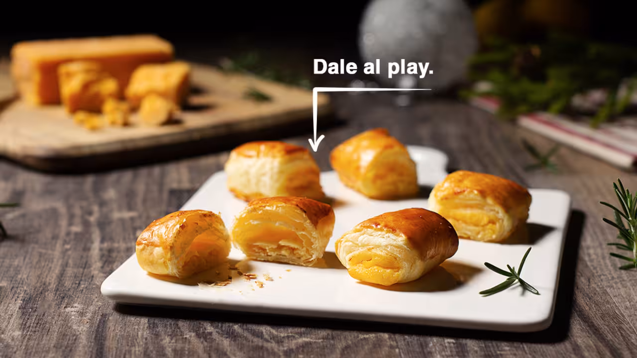 Hojaldres de crema de limón y queso