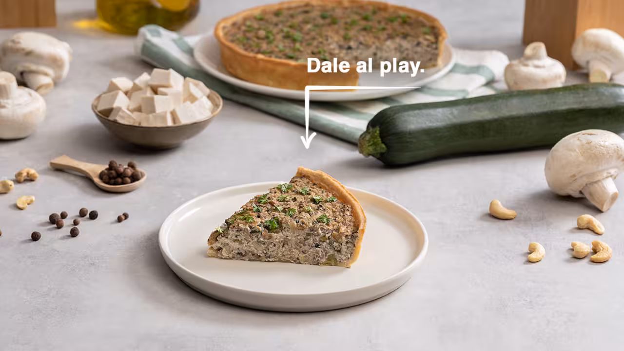 Quiche de puerro y calabacín