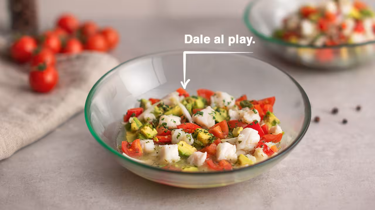Ceviche de bacalao