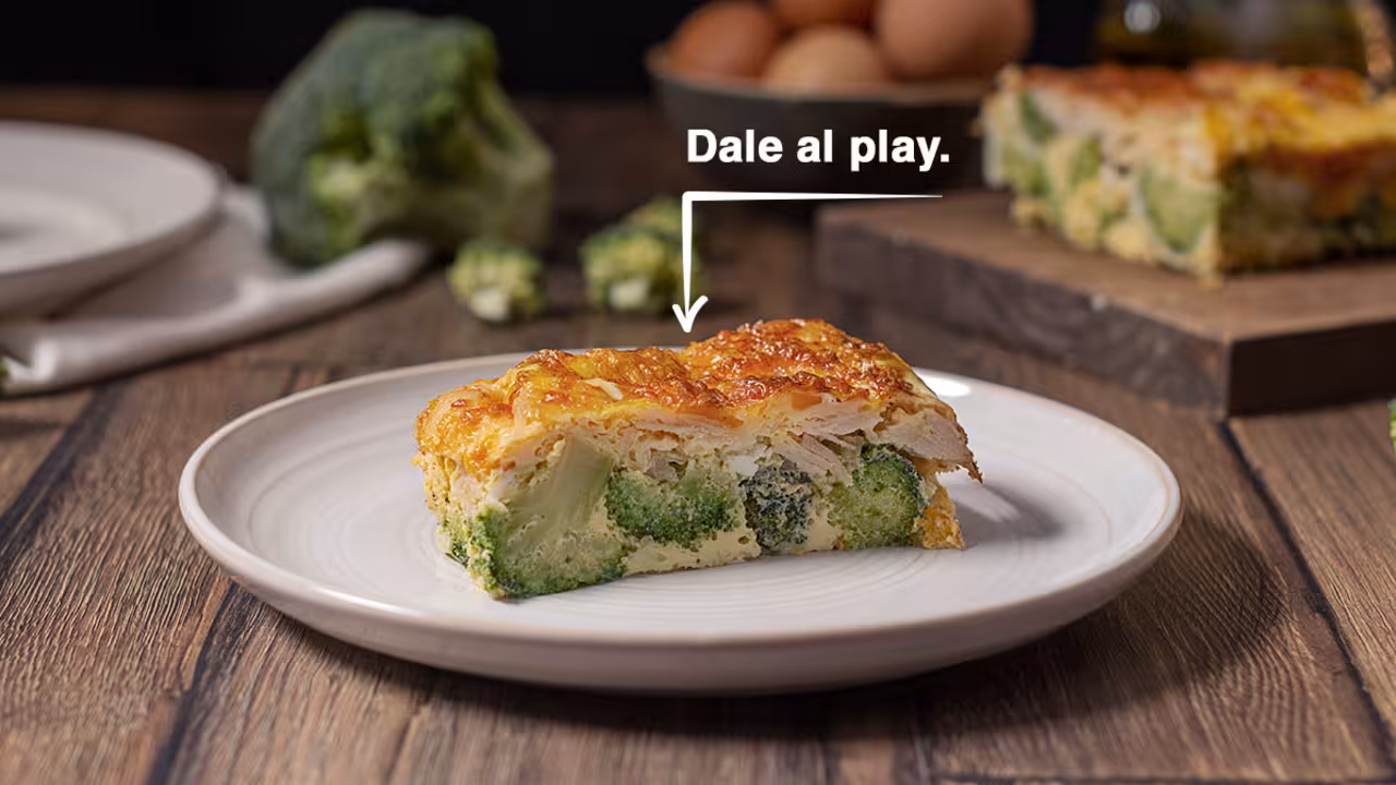 Pastel de brócoli y pavo