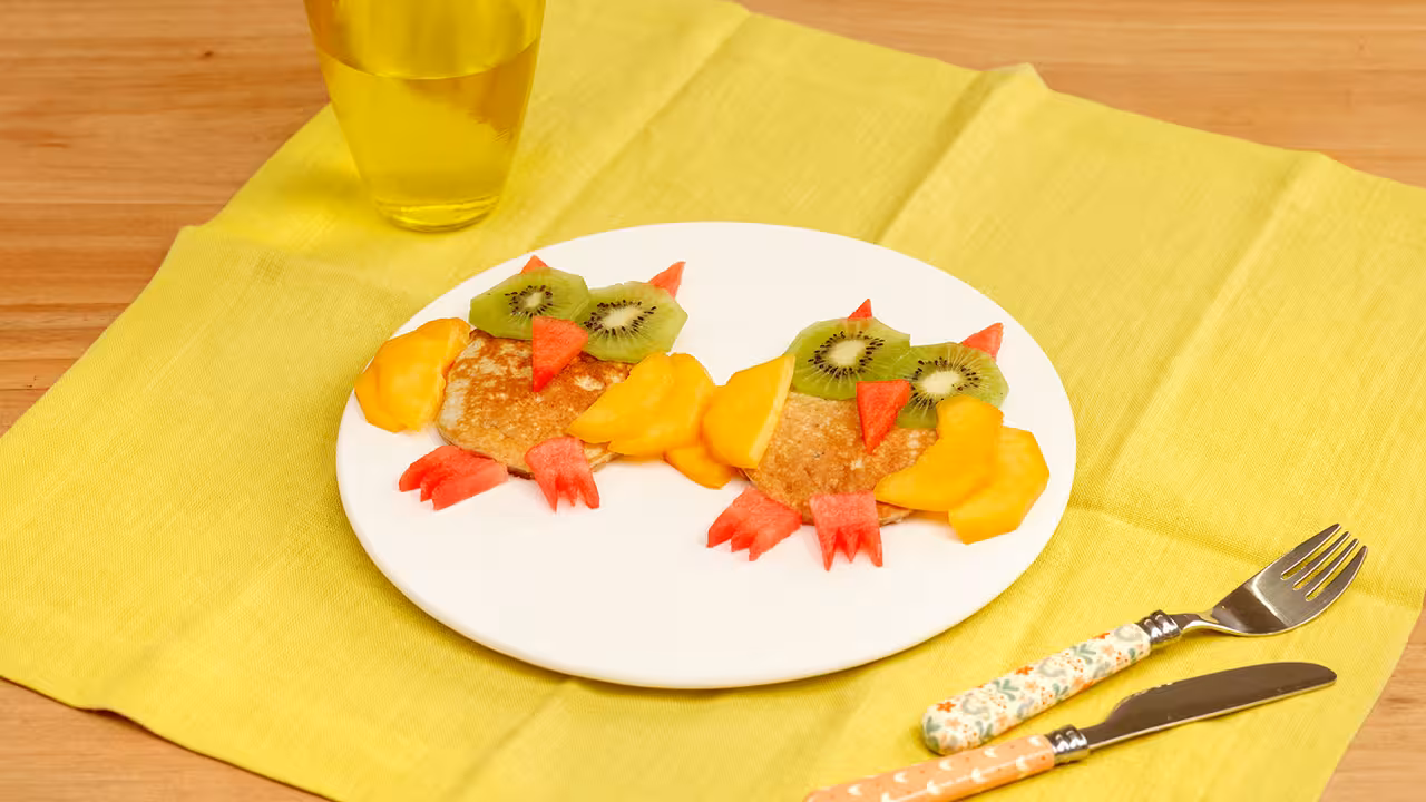 Tortitas de avena con frutas