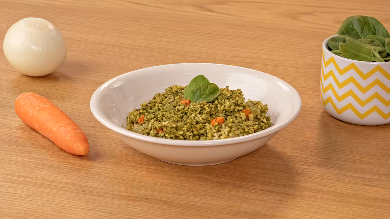 Arroz con espinacas