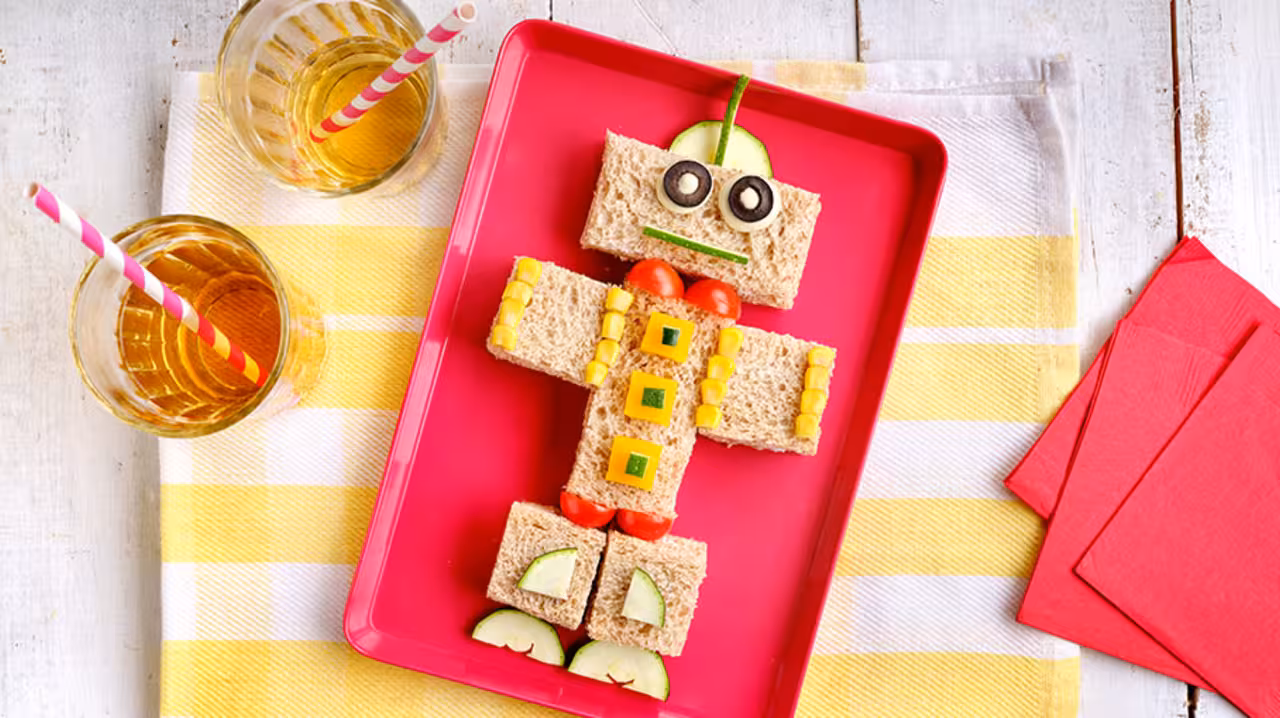 Sándwich vegetal infantil