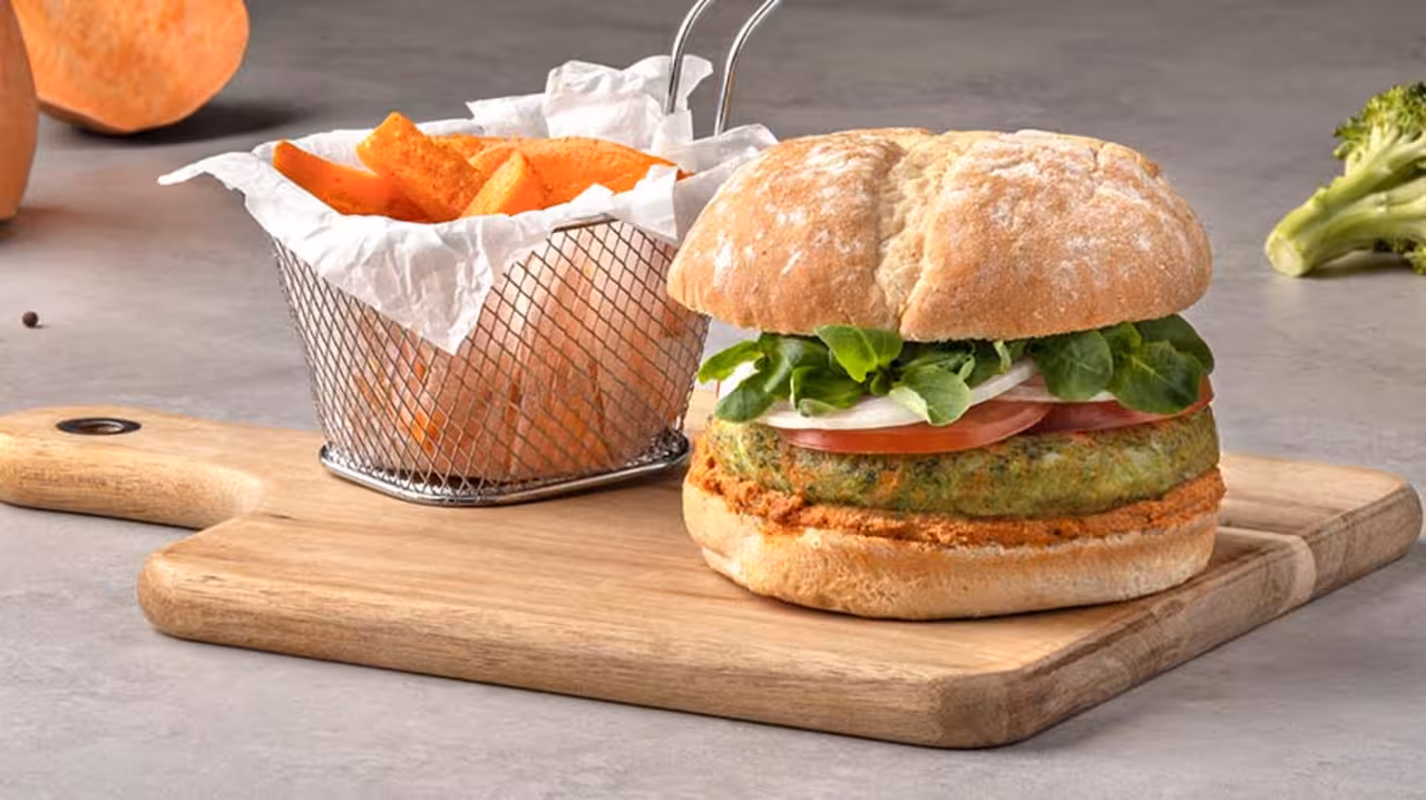 Burger vegana de brócoli y zanahoria