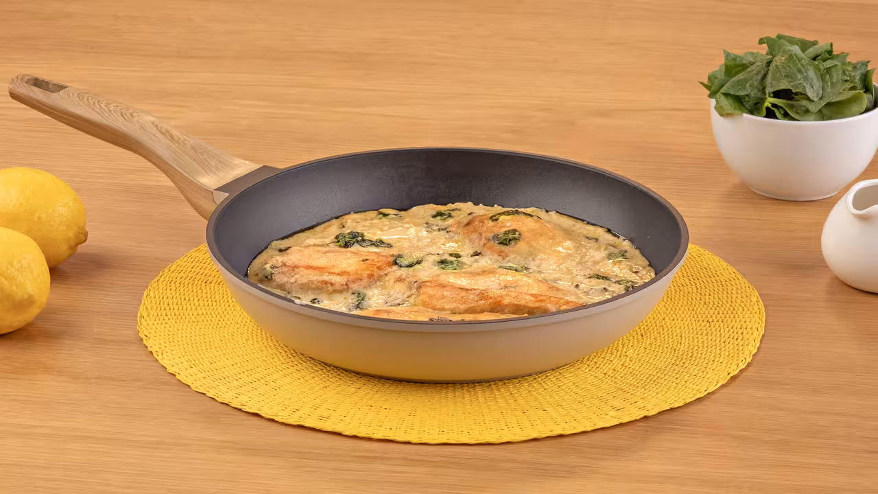 Pollo con espinacas