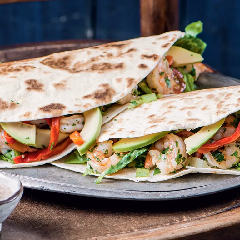 Tortilla z krewetkami