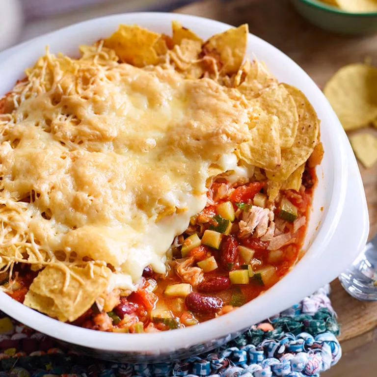 Zapiekanka z tuńczykiem w panierce z nachosów