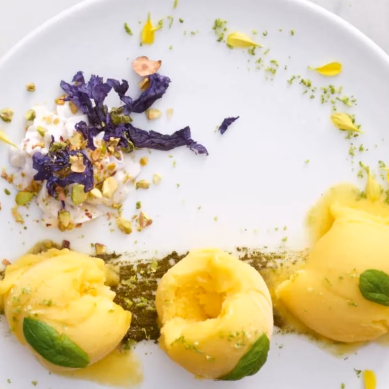 Sorbet z mango, bananów i limonek
