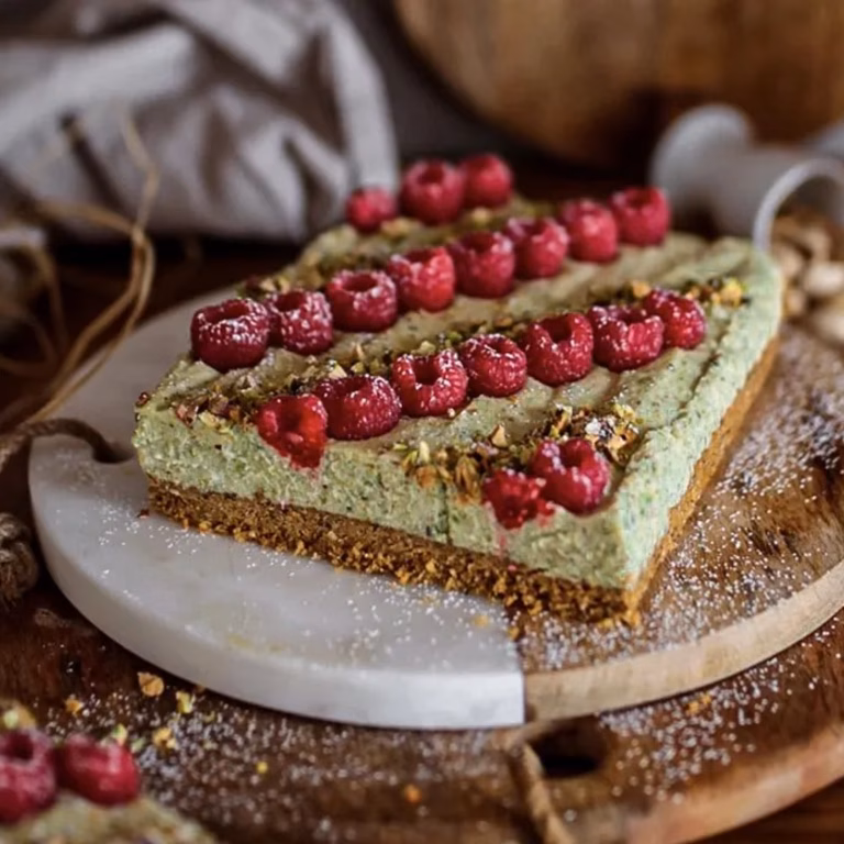 Mazurek z kremem pistacjowym