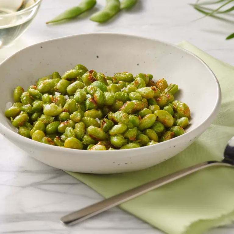 Chrupiące edamame z airfryera