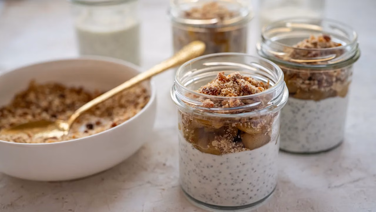 Szarlotkowy pudding chia