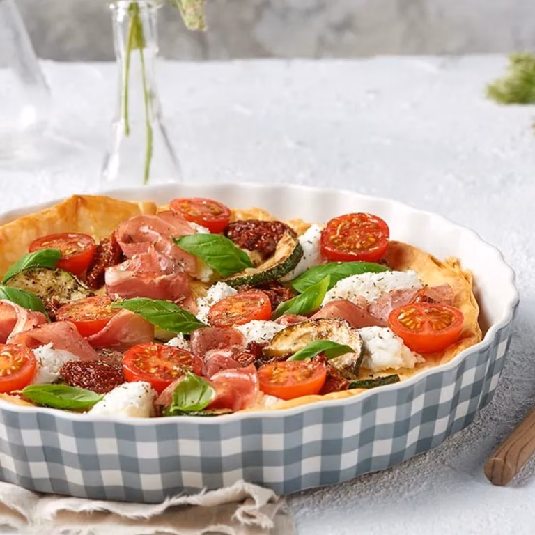 Tarta z cukinią i kozim serem